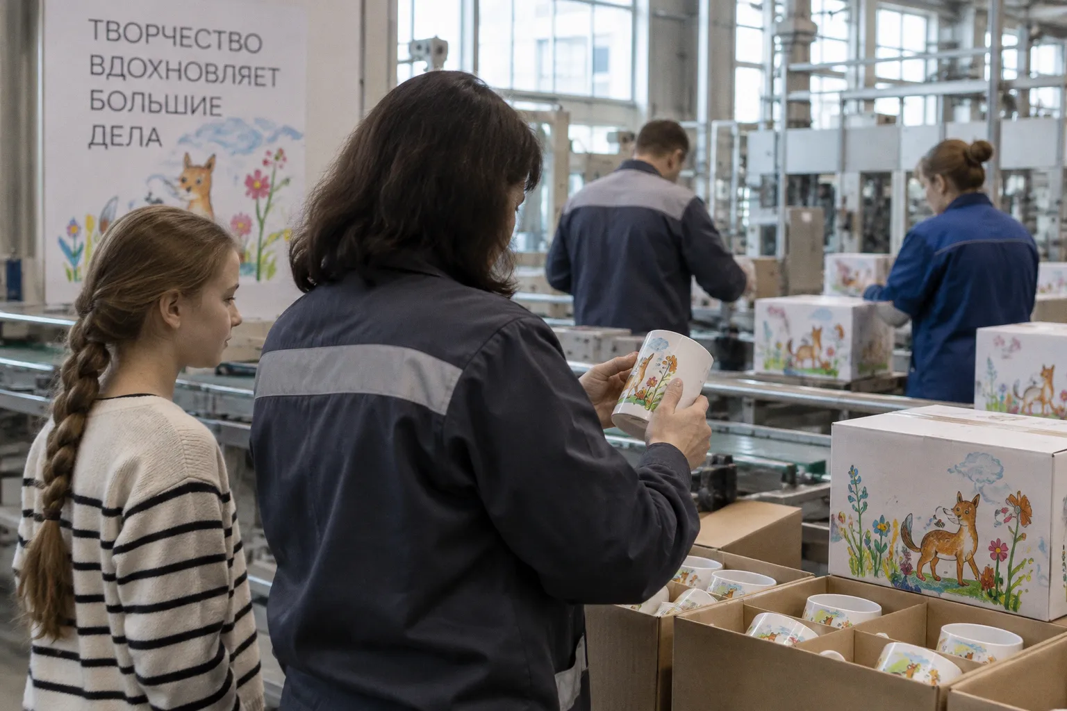 Рисунки юной художницы из Болохова украсили производство и продукцию Ростеха